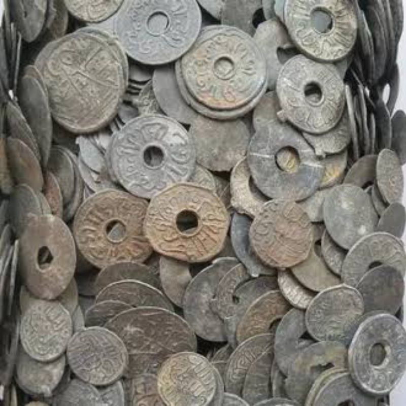 KOIN KUNO PITIS KESULTANAN PALEMBANG BAHAN TIMAH TAHUN 1800an