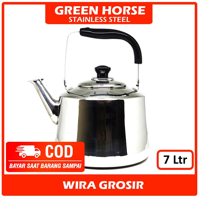 Horse Ceret Bunyi Stainless 7 Liter 28cm | Teko Siul Masak Air Panas | Whistling Kettle | Ketel