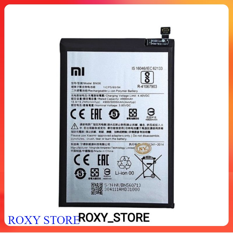 Battery Baterai Batre Xiaomi Redmi 9A / 9C BN56 Original