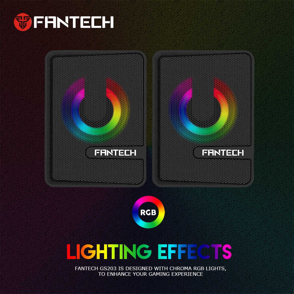 FANTECH GS203 Computer Speaker Mini RGB Lighting Speaker HIFI GS-203 GS 203