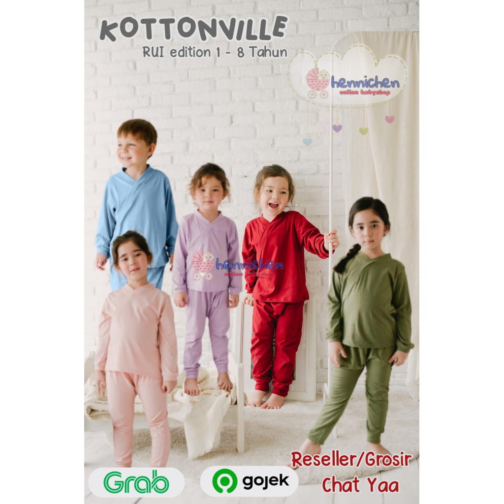 KOTTONVILLE Takoyakids Rui Pyjamas Set Setelan anak pakaian anak  1-8 thn