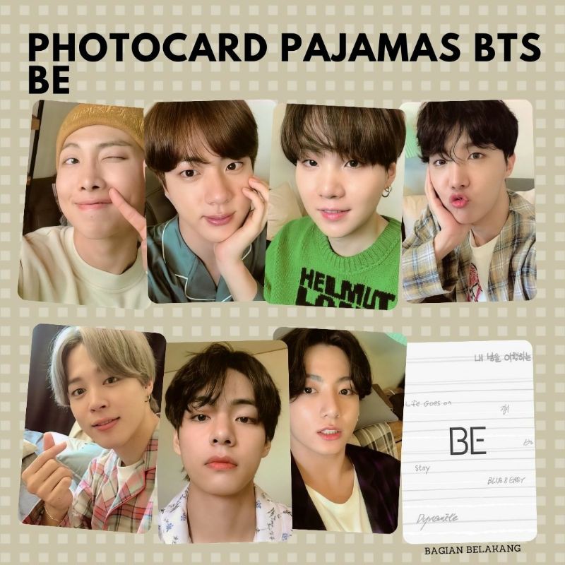 PHOTOCARD PAJAMAS BE PC PAJAMA BTS