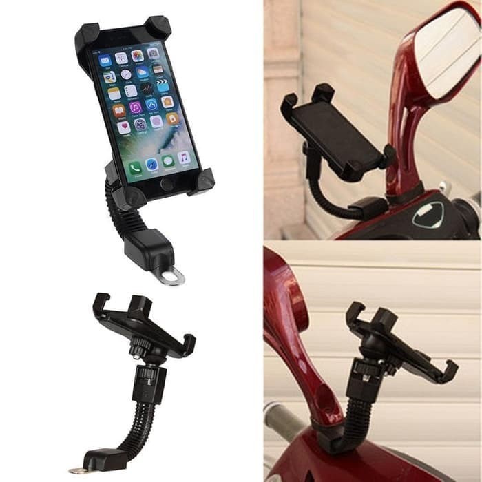 Holder HP BRACKET Sepeda Motor Spion GOJEK GRAB Max 6 inch SH-3081