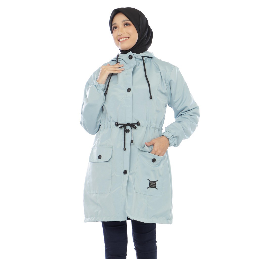 Jaket Parka Wanita Lengan Pajang Lovely Muslimah Hijabers Hoodie Syari A105