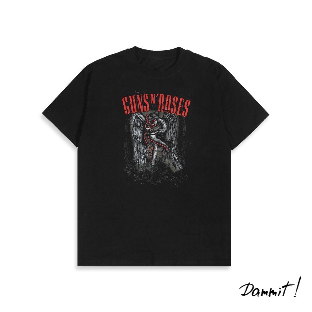 Kaos Guns N' Roses- Sketched Cherub - KAOS BAND PREMIUM - HITAM - S, M, L, XL, XXL.