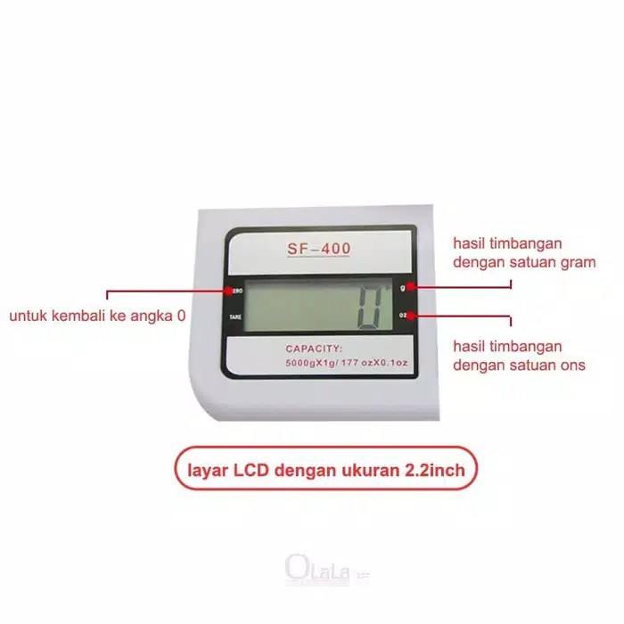 TIMBANGAN DIGITAL SF 400 10 KG TIMBANGAN DAPUR DIGITAL 10KG TIMBANGAN KUE BUAH TERMURAH FREE BATERAI