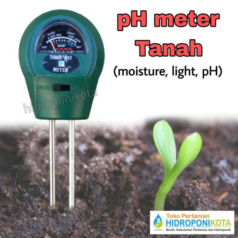 ph meter tanah - soil meter analyzer 3 in 1 moisturizer tester - soil tester
