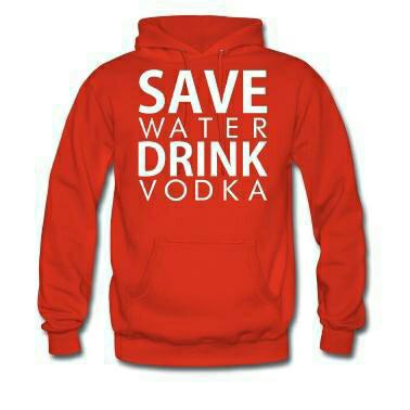 HOODIE SAVE WATER DRINK VODCA - CYBER CLOTHING