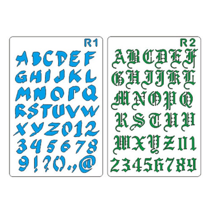 Plastic Stencil - Letter Pattern (26x17,5cm)