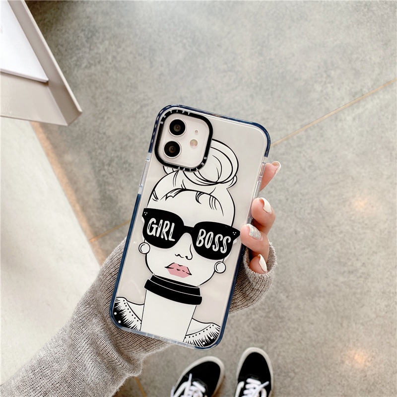 Casing Soft Case Motif BOOS GIRL Untuk iPhone 11 / 12 / 13 Pro Max / 7 / 8 + / X / XR / Xs Max