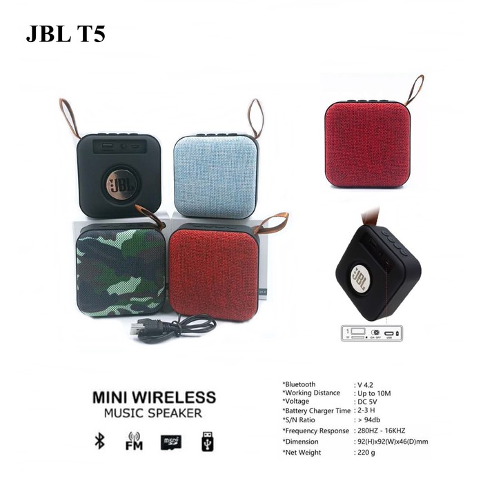 speaker bluetooth jbl t5 super bass