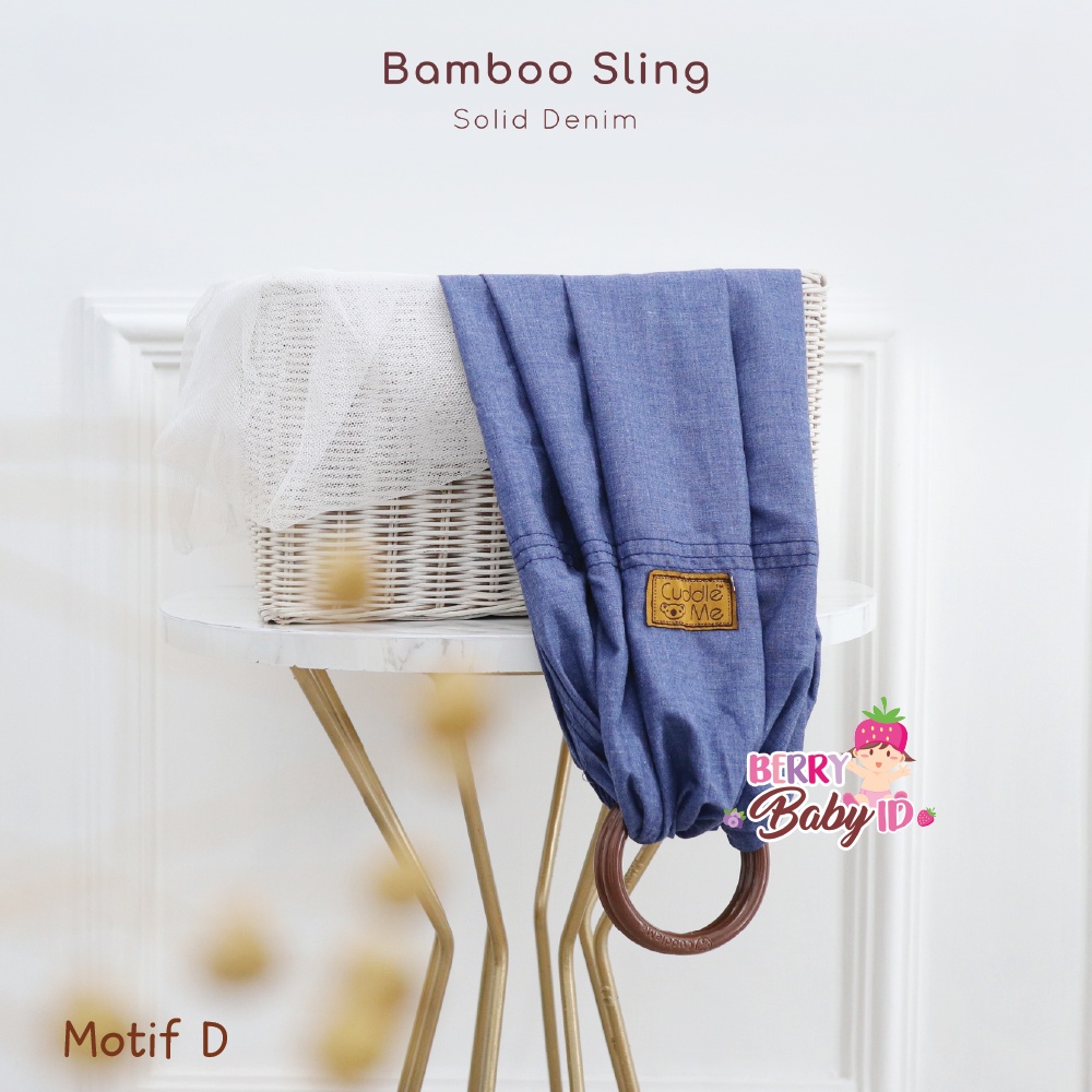 Cuddle Me Bamboo Ringsling Solid Colour Gendongan Samping Bayi Berry Mart