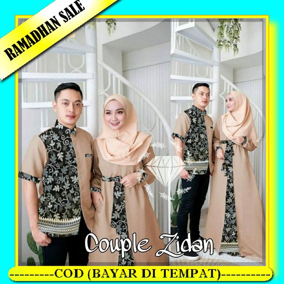 Baju Couple Kapelan Gamis Maxi Dress Kemeja Pasangan Keluarga Pria Wanita Suami Istri Pesta Kondanga