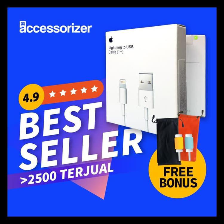 COD 100% ORIGINAL KABEL CHARGER DATA IPHONE 6, IPHONE 5, IPHONE 7 KODE 424