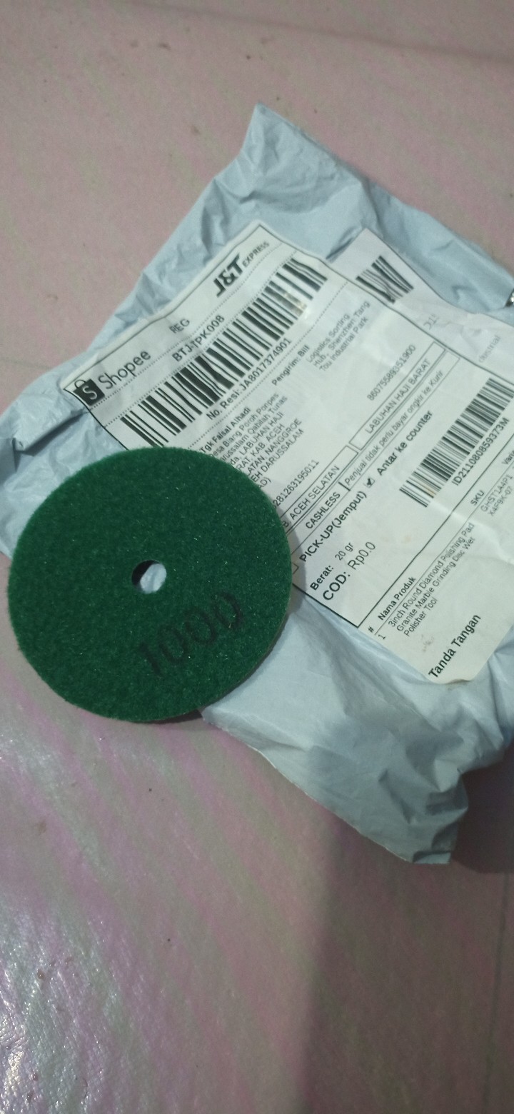 3inch Round Diamond Polishing Pad Granite Marble Grinding Disc Wet Polisher Tool