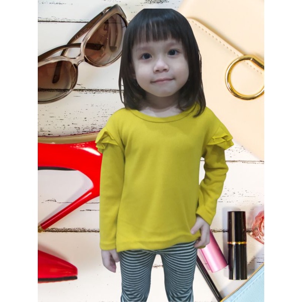 VISION ONLINE BLOUSE ANANTA RUFFLE RAMPEL DOUBEL / BAJU BAYI UMUR 1 2 3 TAHUN /ATASAN BAJU ANAK PEREMPUAN /COD /GRATIS ONGKIR /BAJU ANAK MURAH