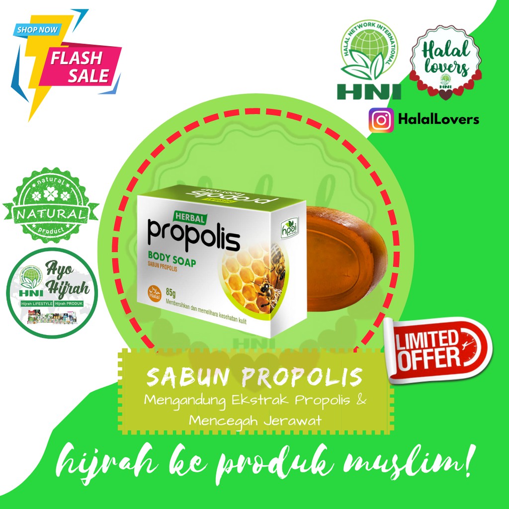 

PROMO Sabun Propolis Halal Menghaluskan , Melembabkan , Mencerahkan , Memudarkan Flek Hitam