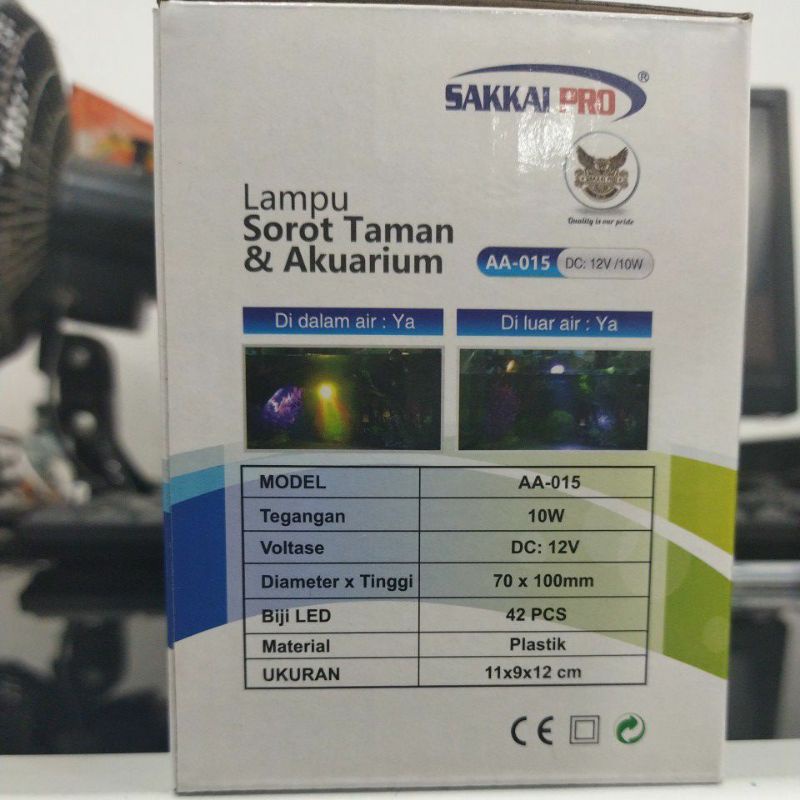 Lampu Sorot Aquarium dan Taman LED SAKKAI PRO AA 015