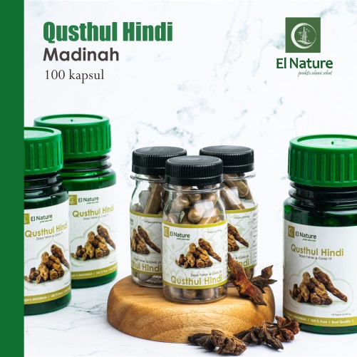 Qustul Hindi Original Madinah 100 Kapsul Quts Qistul Qisthul Ori Thibbun Nabawi by El Nature