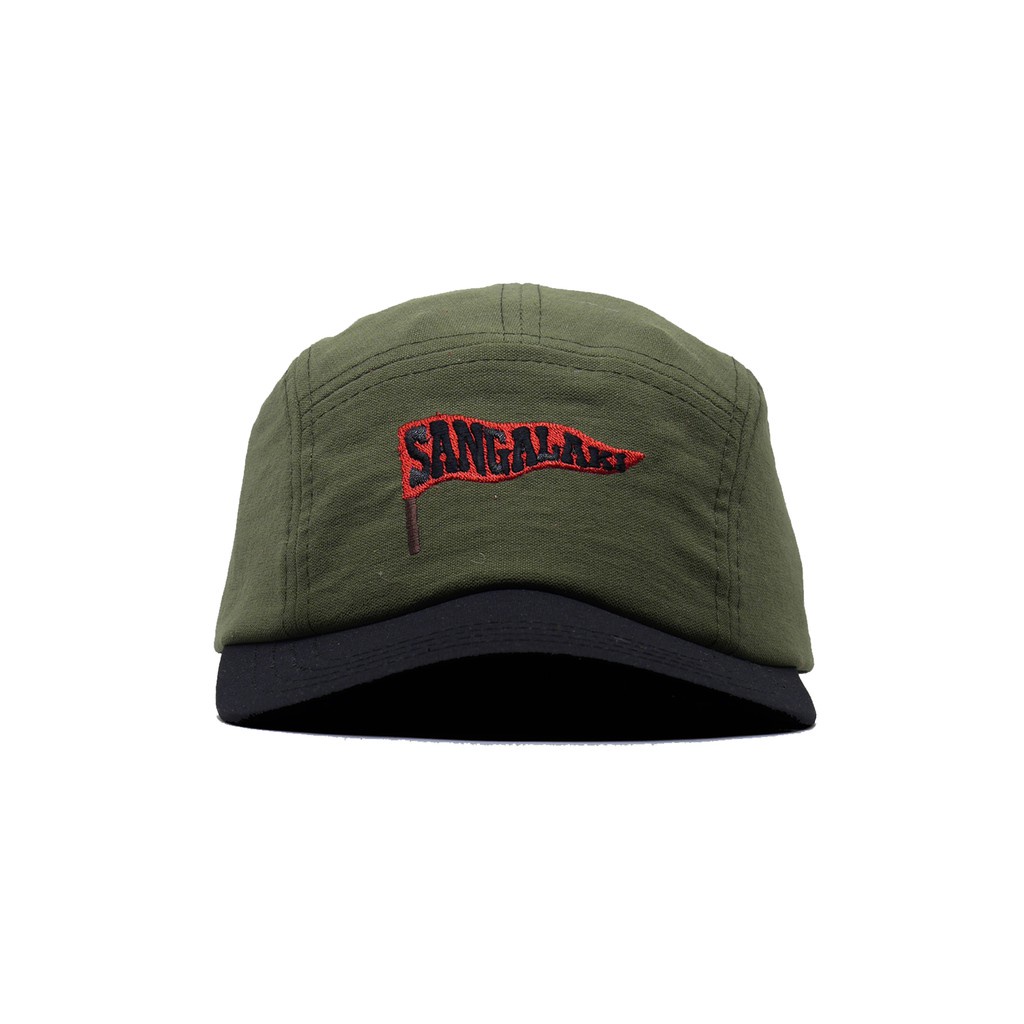 Topi Pria Baseball Flag Five Panel Olive Sangalaki