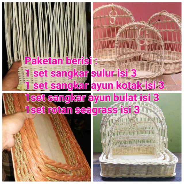 KERANJANG ROTAN HANTARAN SESERAHAN PERNIKAHAN GERAISURYA SET