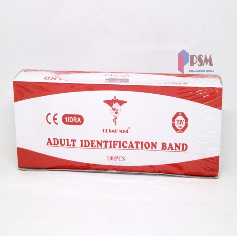 ID Band Adult Red / Gelang Identitas Pasien Dewasa Merah - Cosmo