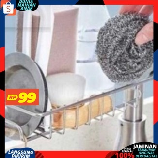 ( PROMO 99 ) Sabut Stainless spoon spun Dapur sink - tempat sabun kawat Sikat Besi untuk Perabot Rumah