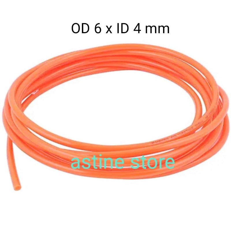 Selang poliurethane/polyurethane PU Pneumatic Hydraulic 6x4mm-selang angin kompresor