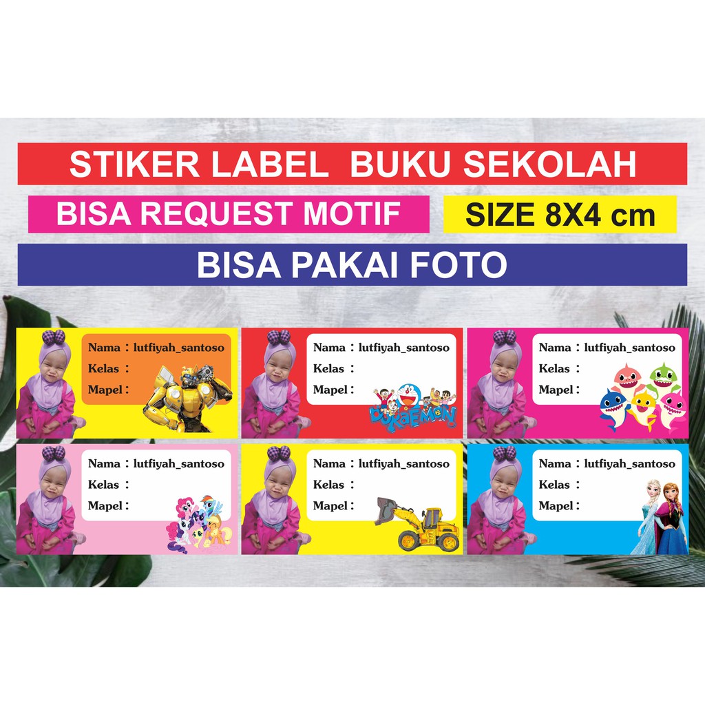 

Sticker Label Nama Buku Pelajaran Sekolah BISA REQUEST MOTIF DAN KARAKTER