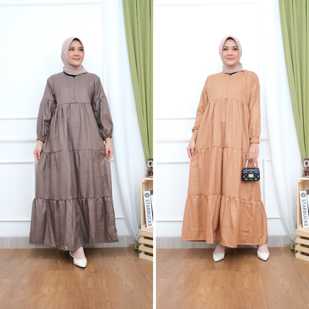 FUJI GAMIS DRESS KATUN SUSUN PREMIUM GBM