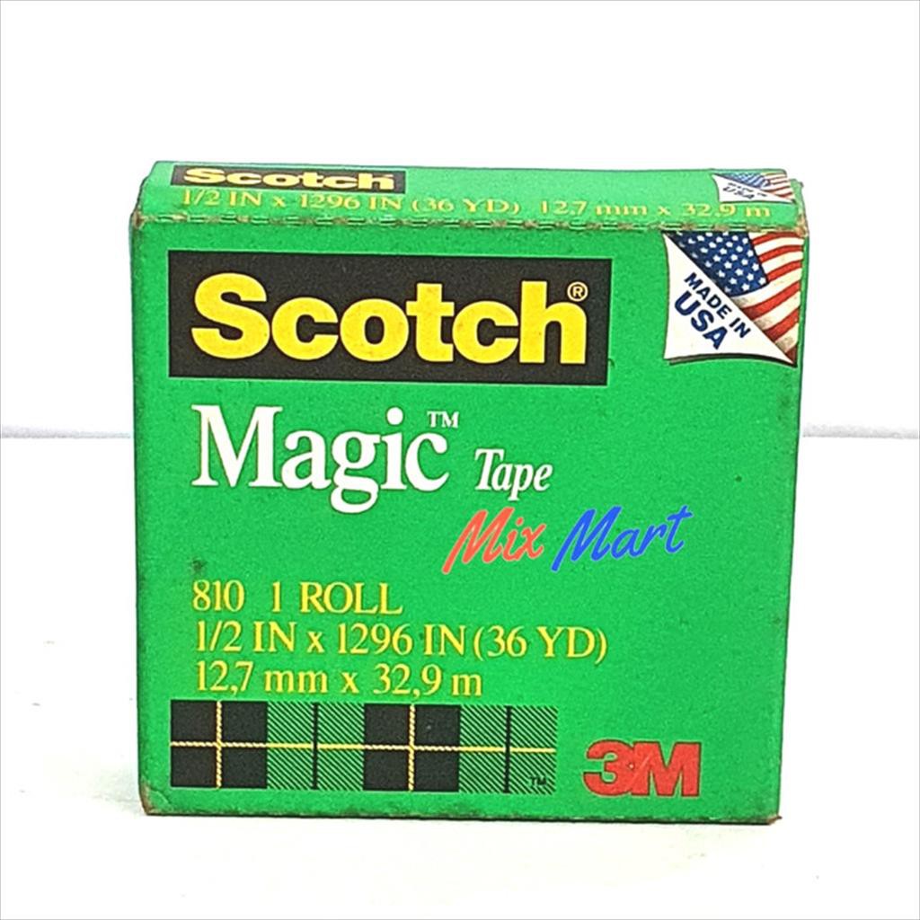 

Scotch Magic Tape 810 3M 1/2" x 1296 in / 36 Yards 12.7 mm x 32.9 m