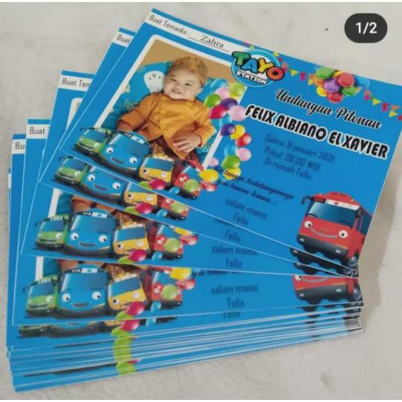 Undangan Ulang tahun / tedak siten