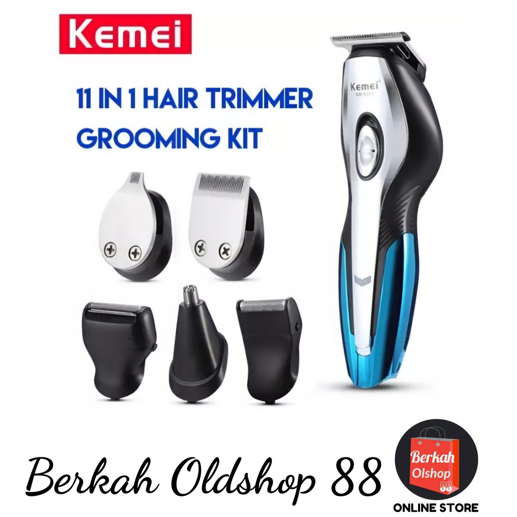 Berkah Oldshop 88 - Kemei KM-5031 Profesional Hair Clipper Alat Pemangkas Rambut 11 in 1