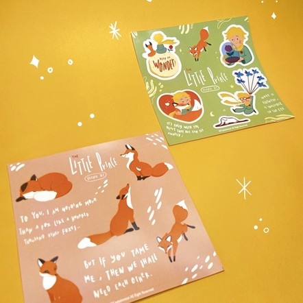

The Little Prince Fox Sticker Set by Captainmoai