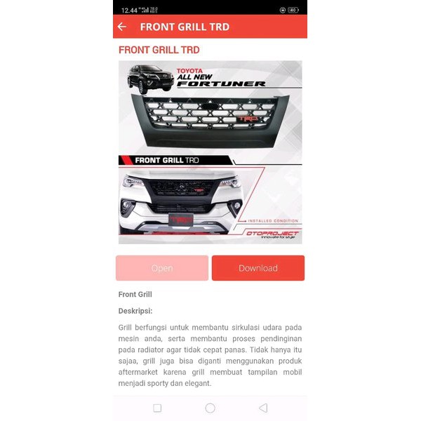 Grill depan Fortuner VRZ TRD teruji