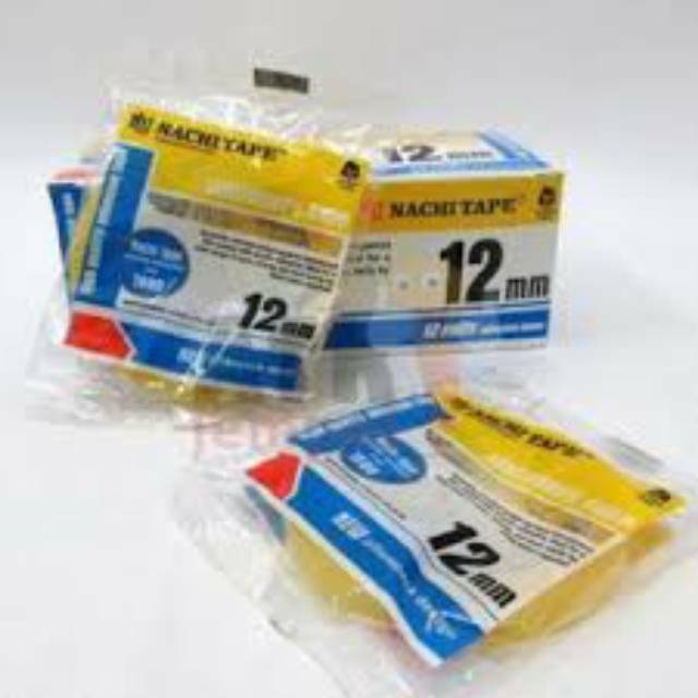 

Isolasi Nachi 12mm perpcs /solatip /tape /lakban /isolasi sedang/perekat/atk