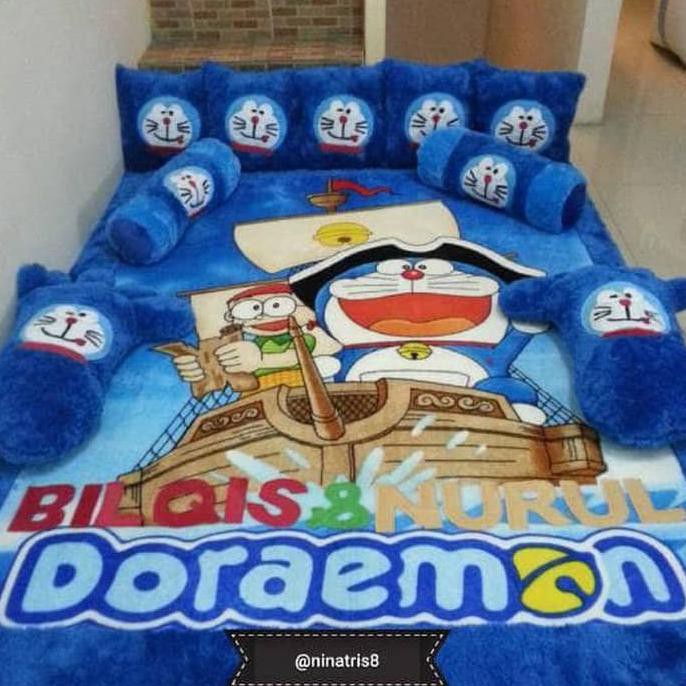 Hot Promo Karpet Karakter Bulu Rasfur Murah 5Cm Uk 150X200 Doraemon Biru Tipe 2 .