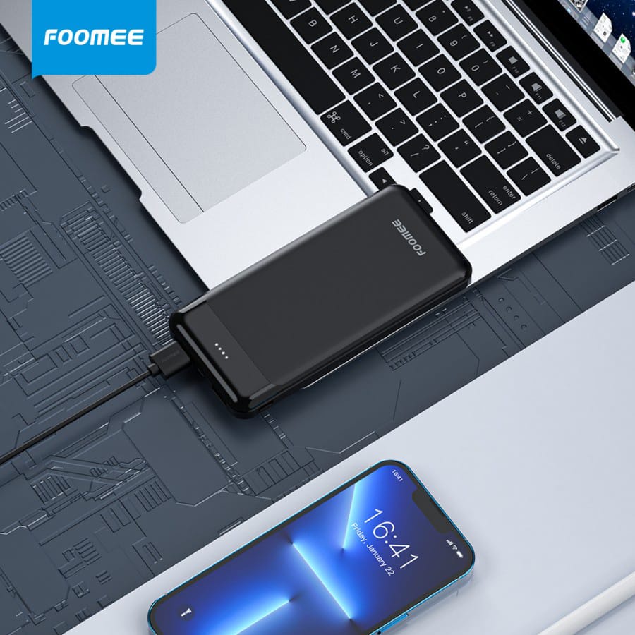 FOOMEE Powerbank RQ10 10000mAh 2 USB Port 2.1A Interfaces Quick Charge Original Foomee POWER BANK