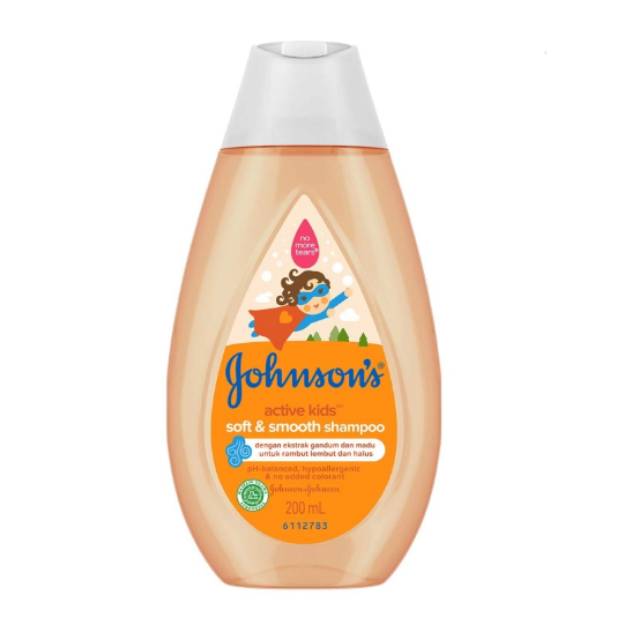 JOHNSON'S Active Kids Soft and Smooth Shampoo - 200ml (orange)