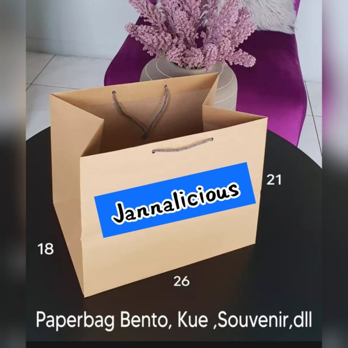 

NEW [6pcs] Paper Bag u/ Kotak Bento Uk. 26x21x18