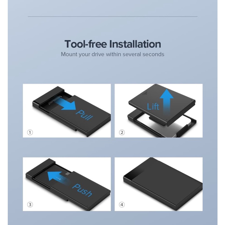 Ugreen Casing Enclosure HDD 2.5&quot; SATA With USB 3.0 Cable