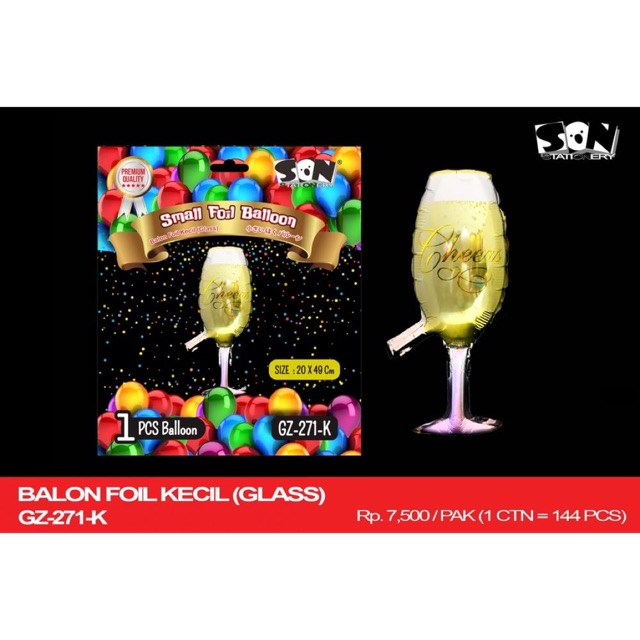 Balon gelas champagne wine kecil
