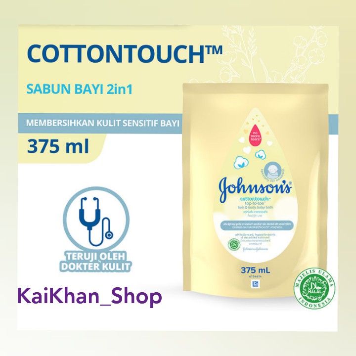 JOHNSON'S Cottontouch Hair &amp; Body Baby Bath [ REFILL 375ml ]