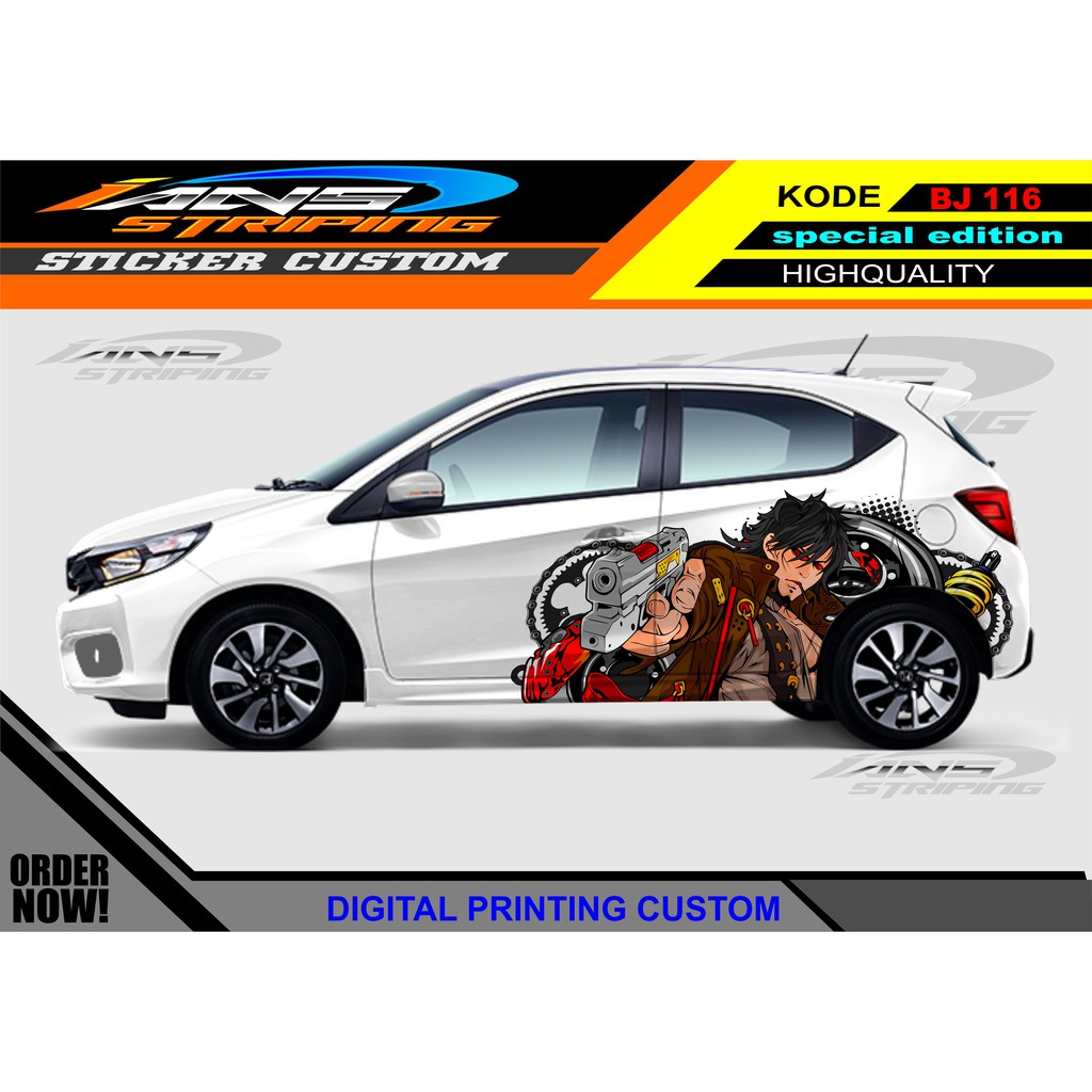 STICKER SAMPING HONDA BRIO / PROMO STIKER MOBIL AGYA AYLA / STICKER HONDA JAZZ / STICKER DECAL MOBIL