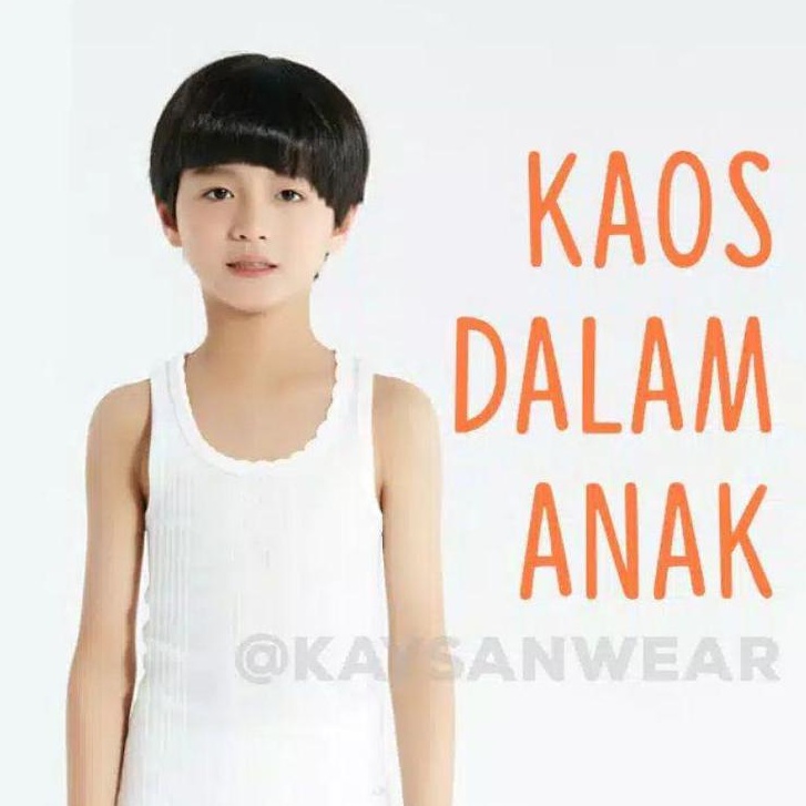 Singlet Anak Unisex Kaos Dalam Laki Perempuan Baju Tanktop Cewek Cowok promo
