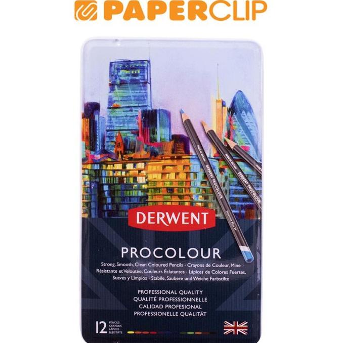 

PENSIL WARNA DERWENT SET PROCOLOUR 12 TIN 2302505DW ---READY---