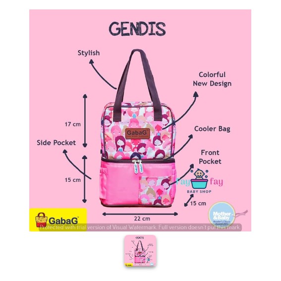 Gabag Cooler Bag Gendis Free 2 Ice Gel Besar