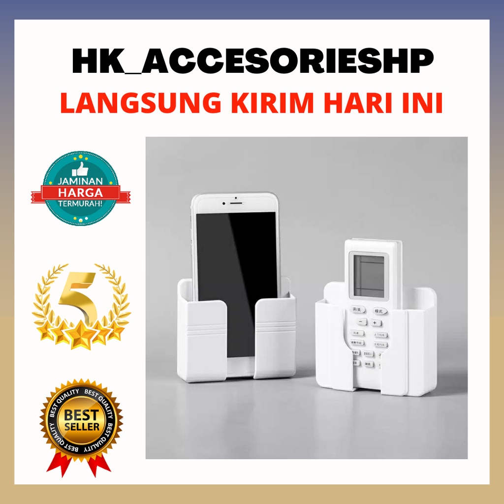 RAK GANTUNG HP CHARGER REMOTE TEMPEL DINDING / HOLDER HP DINDING REMOTE AC