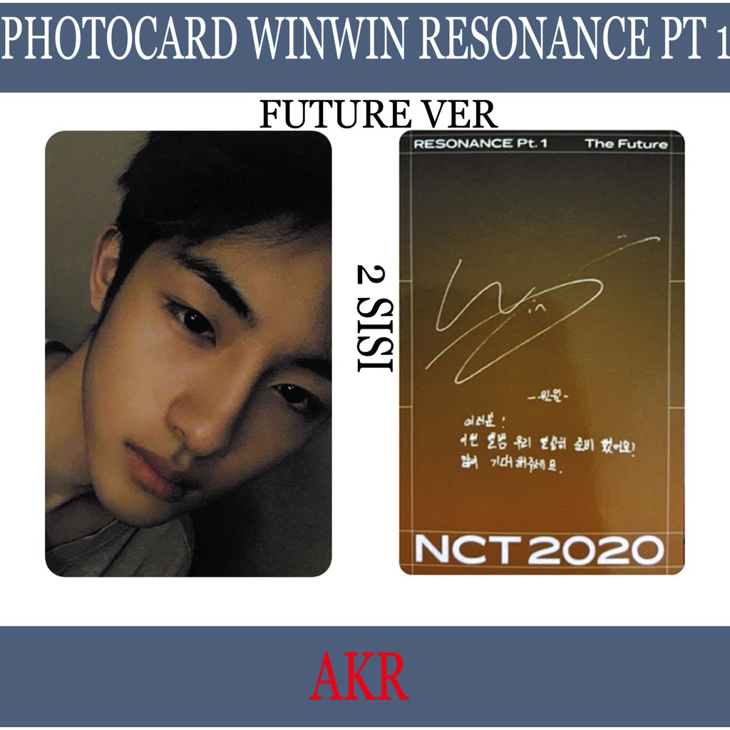 PHOTOCARD WINWIN RESONANCE  FUTURE VER OFFICIAL DESIGN , PC WINWIN BOBOAN bolak balik 2 sisi