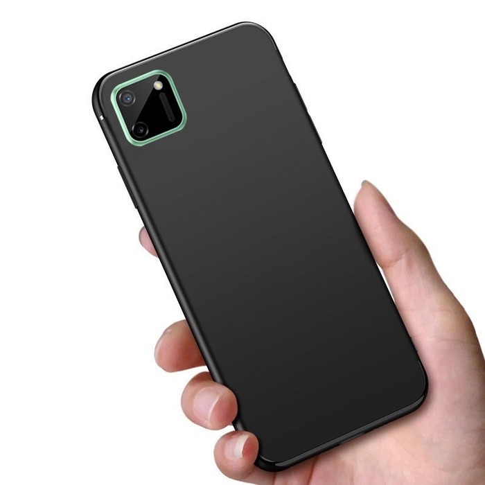 SOFT CASE REALME C12 BLACK MATTE ORIGINAL SLIM BABY SKIN SOFT TOUCH